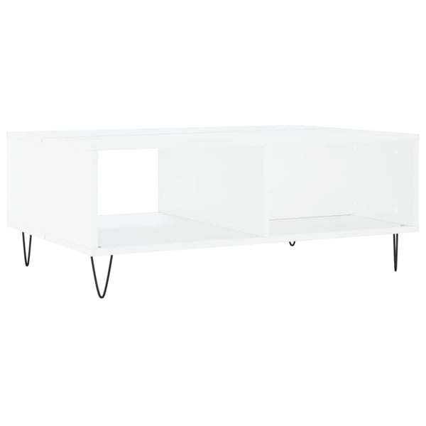 vidaXL Salongbord hvit 90x60x35 cm konstruert tre