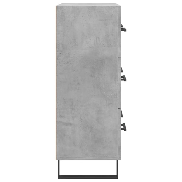 vidaXL Skjenk betonggrå 69,5x34x90 cm konstruert tre