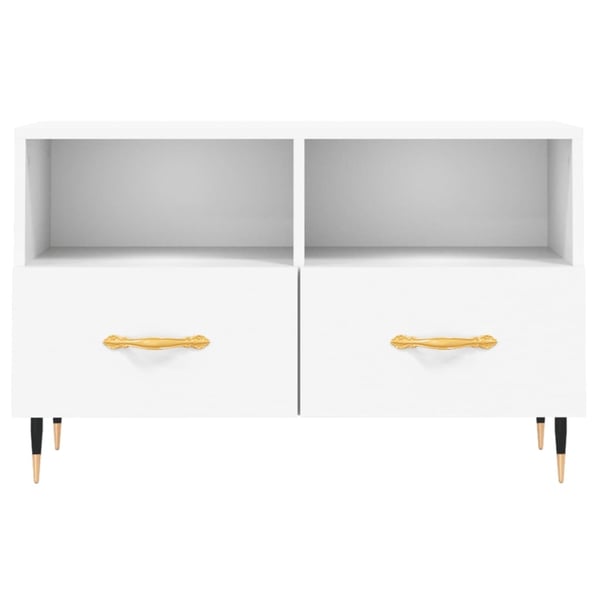 vidaXL tv-bord 80x36x50 cm konstrueret træ hvid