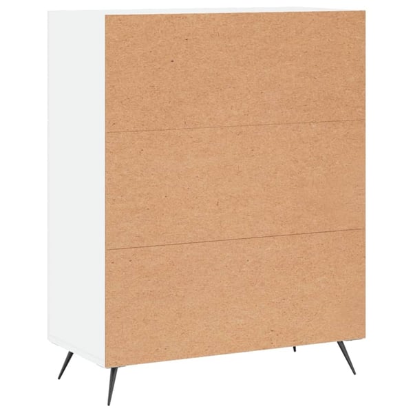 vidaXL Kommode hvit 69,5x34x90 cm konstruert tre