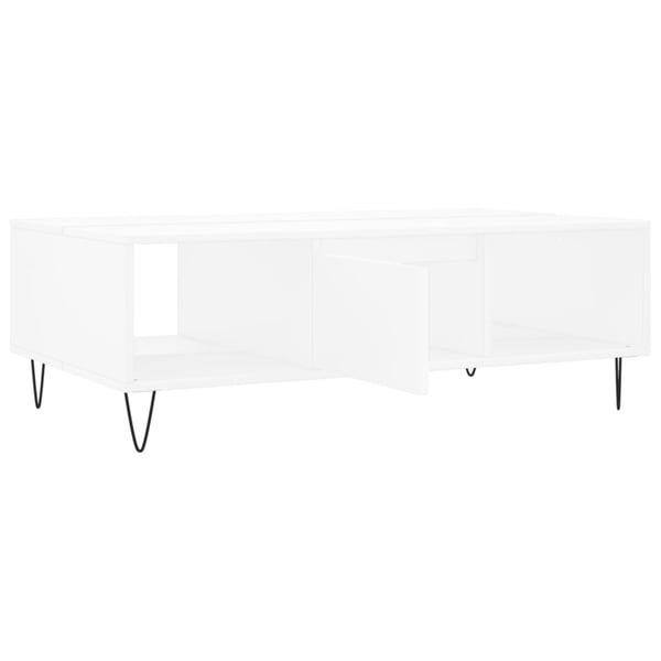 vidaXL Salongbord hvit 104x60x35 cm konstruert tre