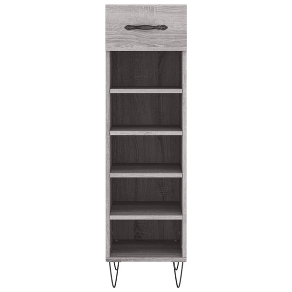 vidaXL Kenkäkaappi harmaa Sonoma 30x35x105 cm tekninen puu