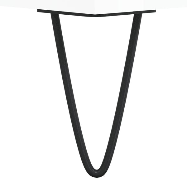 vidaXL Hifi-benk høyglans hvit 100x38x48 cm konstruert tre