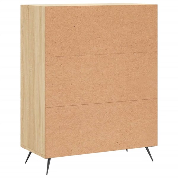 vidaXL Kommode sonoma eik 69,5x34x90 cm konstruert tre