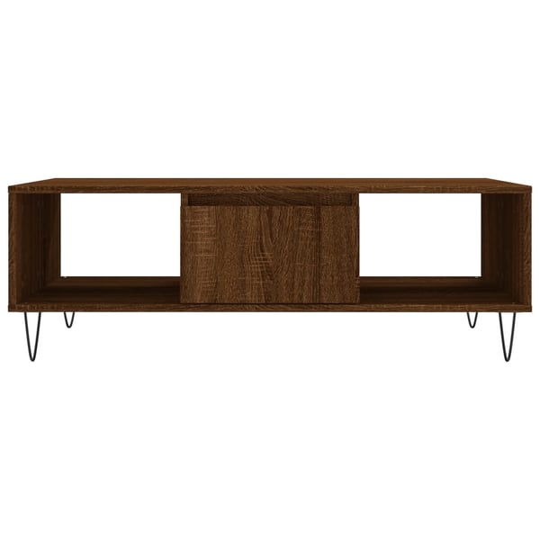 vidaXL sofabord 104x60x35 cm konstrueret træ brun egetræsfarve