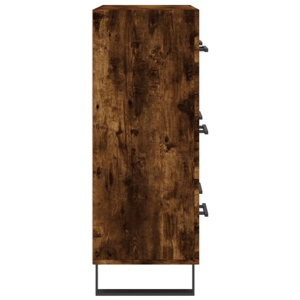 vidaXL Skjenk røkt eik 69,5x34x90 cm konstruert tre