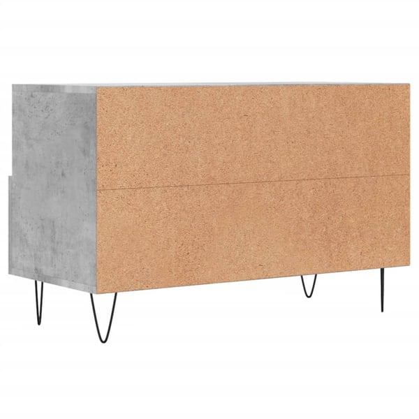 vidaXL TV-benk betonggrå 80x36x50 cm konstruert tre