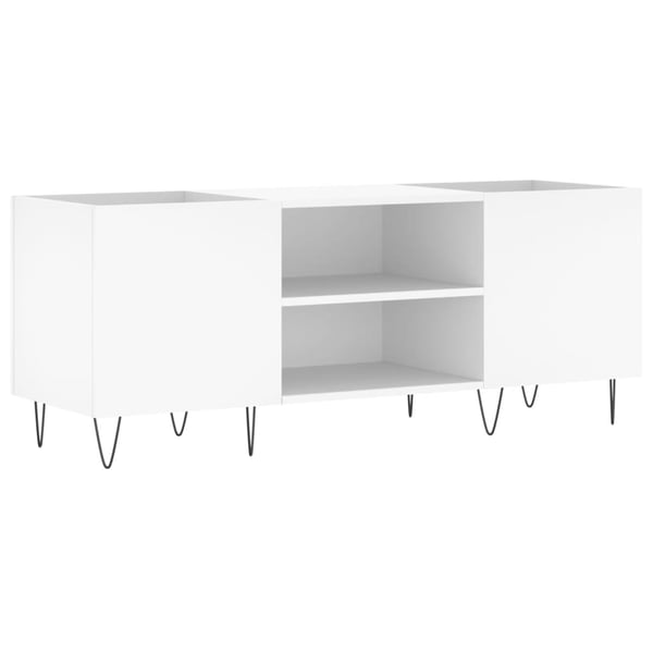 vidaXL Hifi-benk hvit 121x38x48 cm konstruert tre