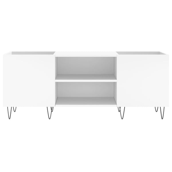 vidaXL Hifi-benk hvit 121x38x48 cm konstruert tre