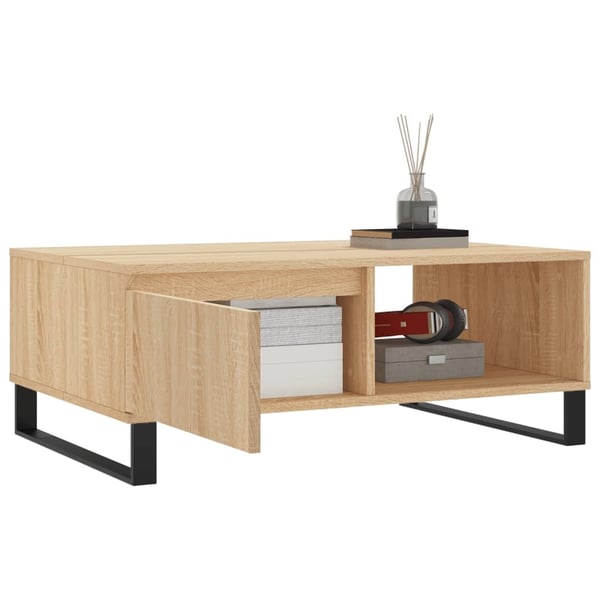 vidaXL Salongbord sonoma eik 90x60x35 cm konstruert tre