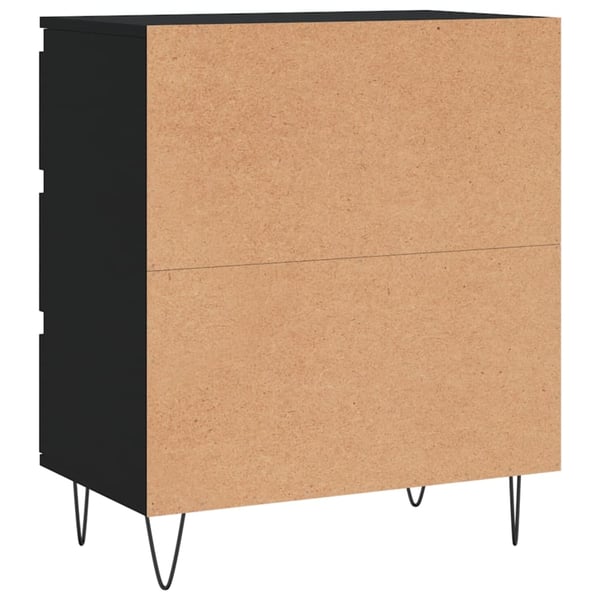 vidaXL Skjenk svart 60x35x70 cm konstruert tre