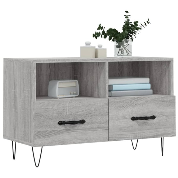 vidaXL TV-taso harmaa Sonoma 80x36x50 cm tekninen puu