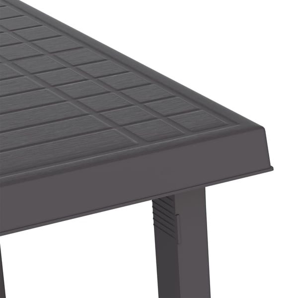 vidaXL Retkipöytä antrasiitti 79x56x64 cm PP puutyyli