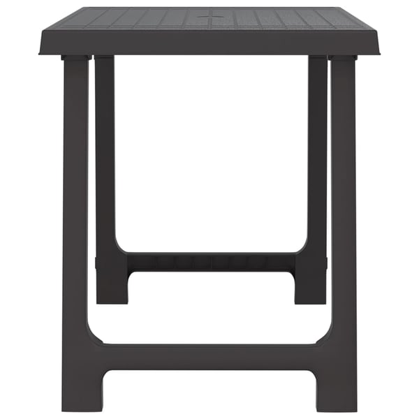 vidaXL Retkipöytä antrasiitti 79x56x64 cm PP puutyyli