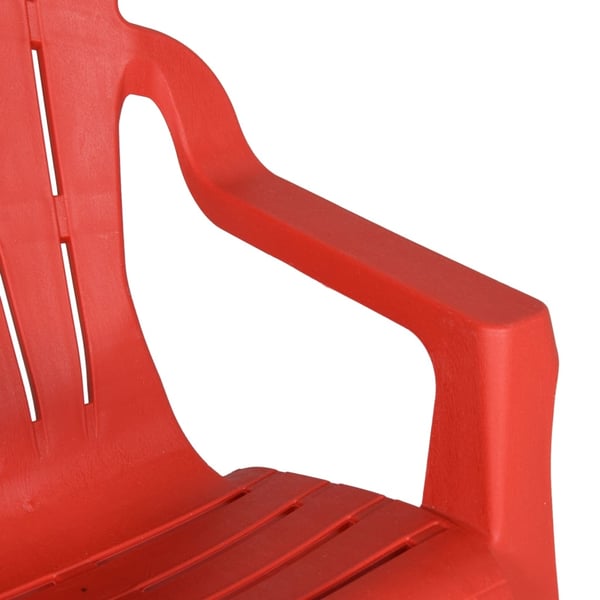 vidaXL Hagestoler 2 stk for barn rød 37x34x44 cm PP tre-utseende