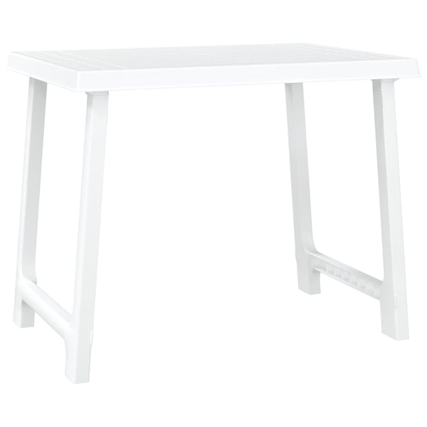 vidaXL Campingbord hvit 79x56x64 cm PP tre-utseende