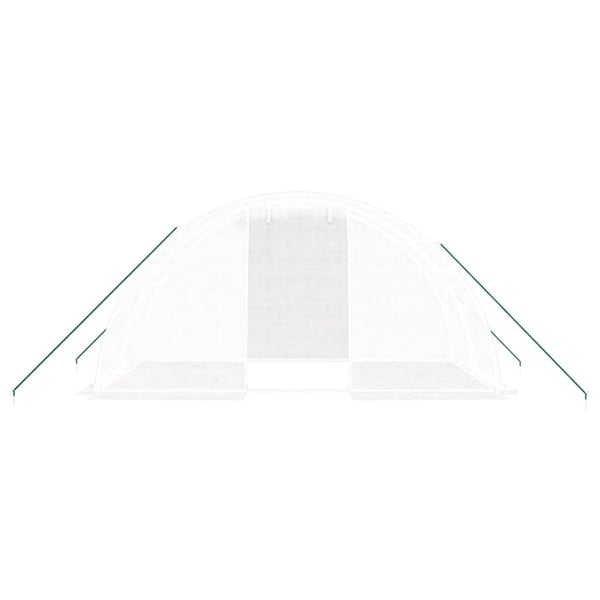 vidaXL drivhus med stålstel 8 m² 4x2x2 m hvid