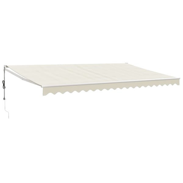 vidaXL Automatisk uttrekkbar markise kremhvit 5x3 m