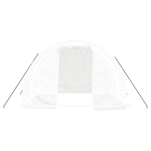 vidaXL drivhus med stålstel 6 m² 3x2x2 m hvid