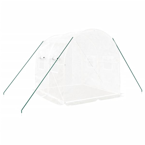 vidaXL drivhus med stålstel 4 m² 2x2x2 m hvid