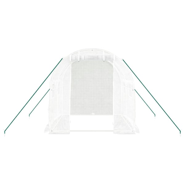 vidaXL drivhus med stålstel 4 m² 2x2x2 m hvid