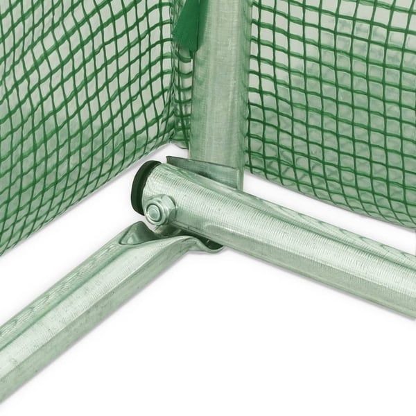 vidaXL drivhus med stålstel 10 m² 5x2x2,3 m grøn