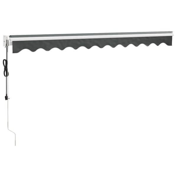 vidaXL Automatisk uttrekkbar markise antrasitt 3,5x2,5 m