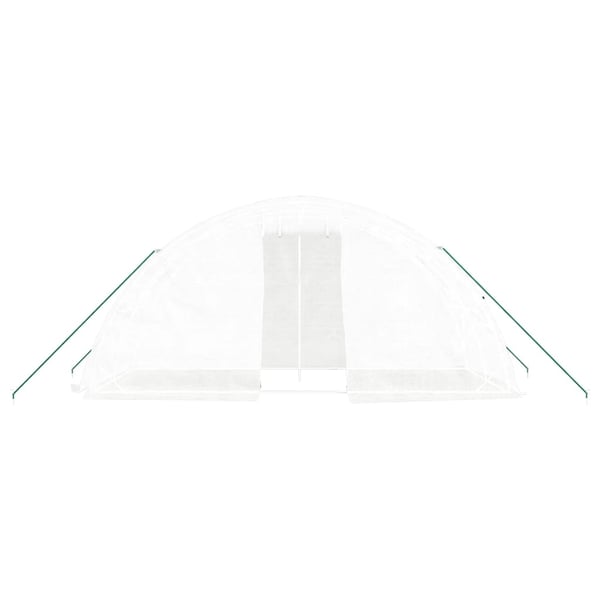 vidaXL drivhus med stålstel 10 m² 5x2x2,3 m hvid