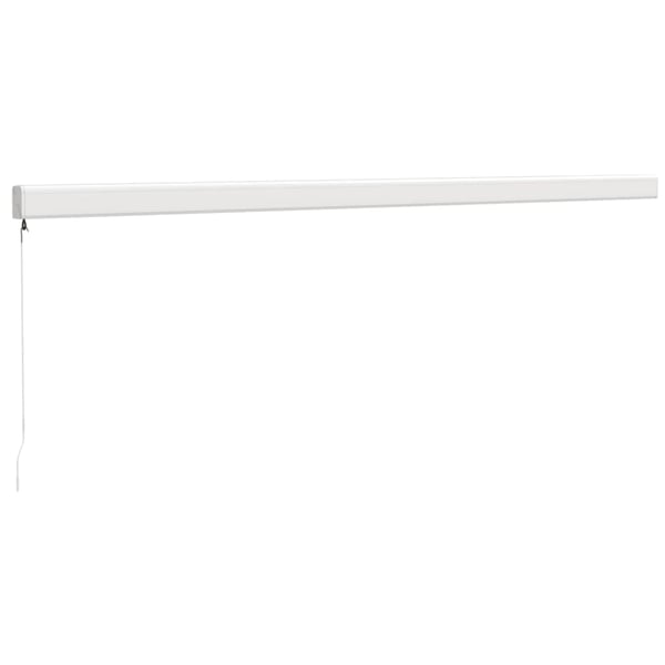 vidaXL Uttrekkbar markise kremhvit 5x3 m stoff og aluminium