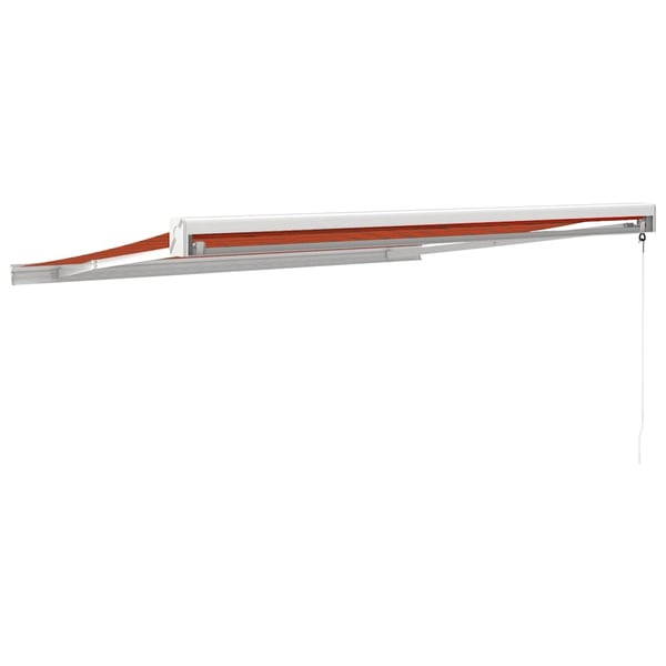 vidaXL Uttrekkbar markise oransje og brun 3,5x2,5 m stoff og aluminium