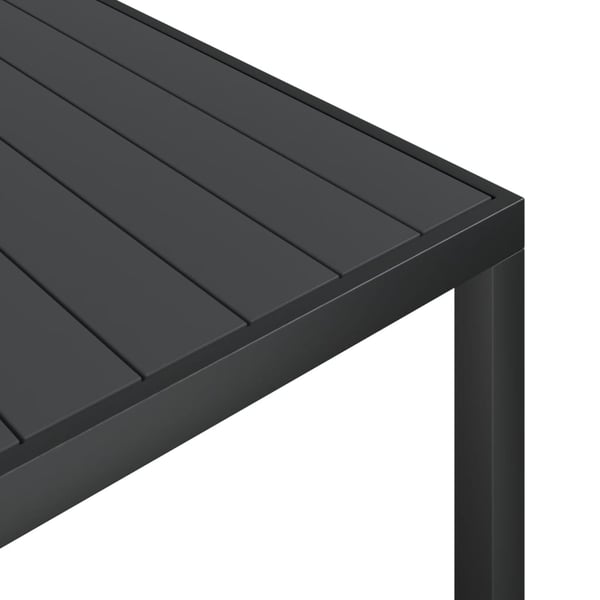 vidaXL spisebordssæt til haven 7 dele aluminium sort