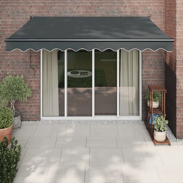 vidaXL Automatisk uttrekkbar markise antrasitt 3x2,5 m