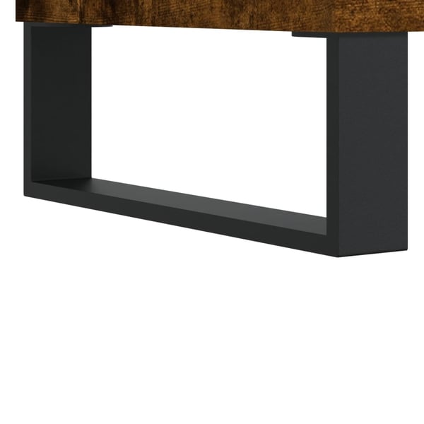 vidaXL Skjenk røkt eik 69,5x34x90 cm konstruert tre
