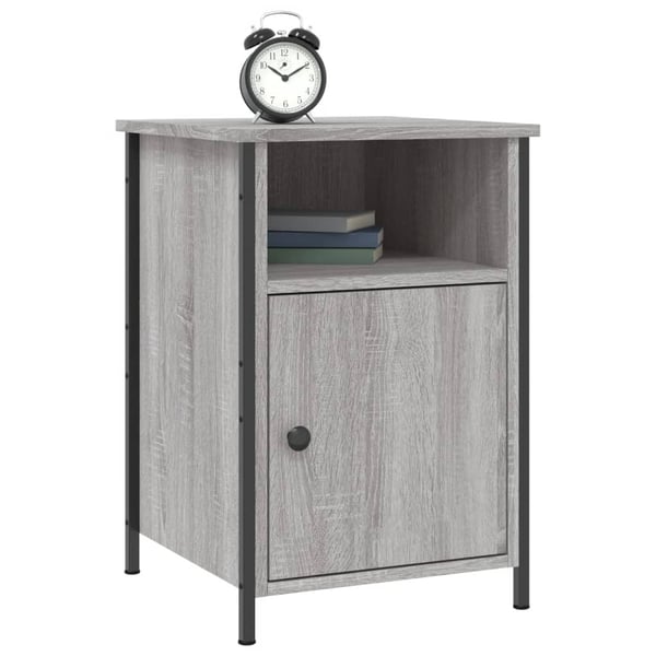 vidaXL Nattbord 2 stk grå sonoma 40x42x60 cm konstruert tre