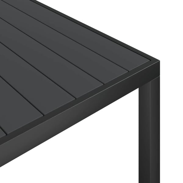 vidaXL spisebordssæt til haven 7 dele aluminium sort