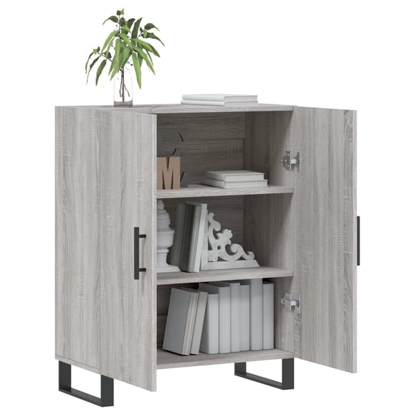 vidaXL Skjenk grå sonoma 69,5x34x90 cm konstruert tre