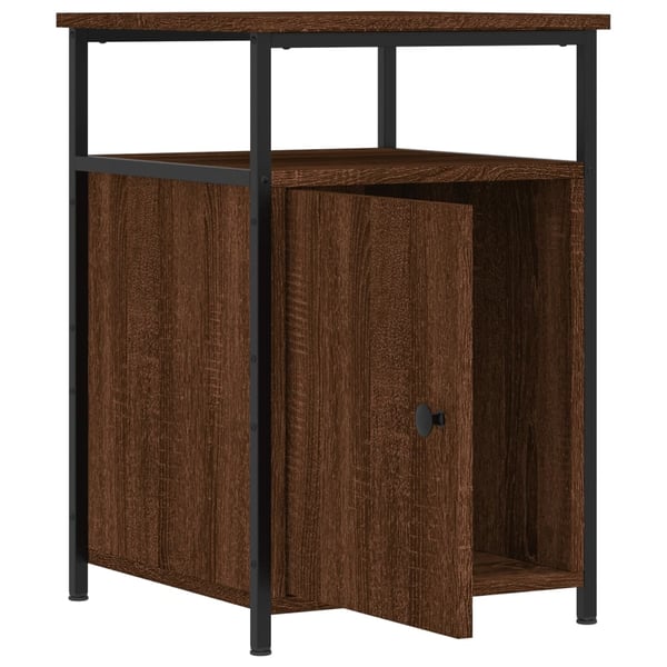 vidaXL Nattbord 2 stk brun eik 40x42x60 cm konstruert tre