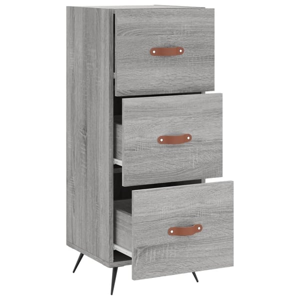 vidaXL Skjenk grå sonoma 34,5x34x90 cm konstruert tre
