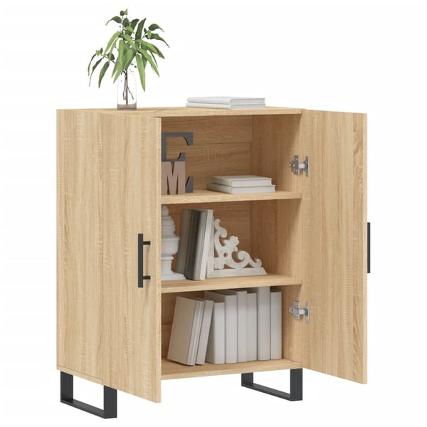 vidaXL Skjenk sonoma eik 69,5x34x90 cm konstruert tre