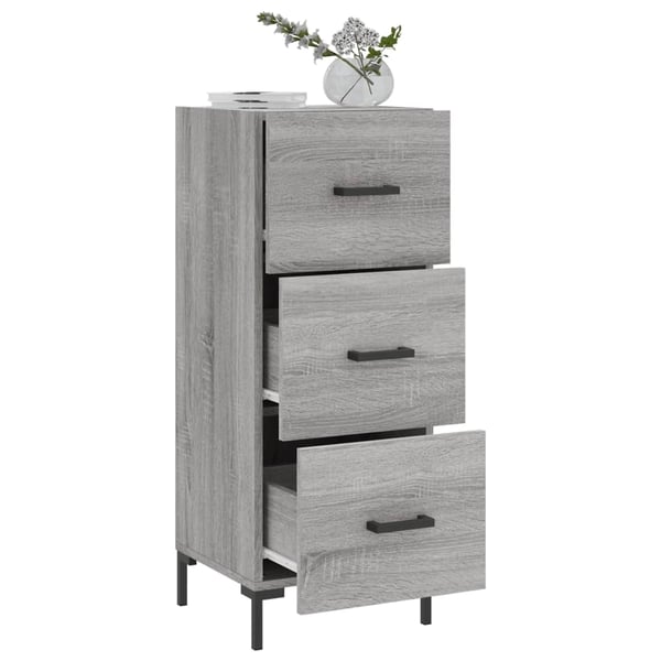 vidaXL Skjenk grå sonoma 34,5x34x90 cm konstruert tre