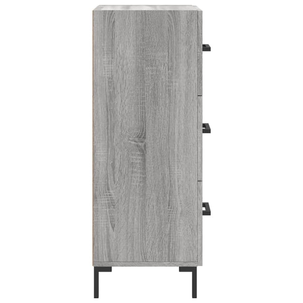 vidaXL Skjenk grå sonoma 34,5x34x90 cm konstruert tre