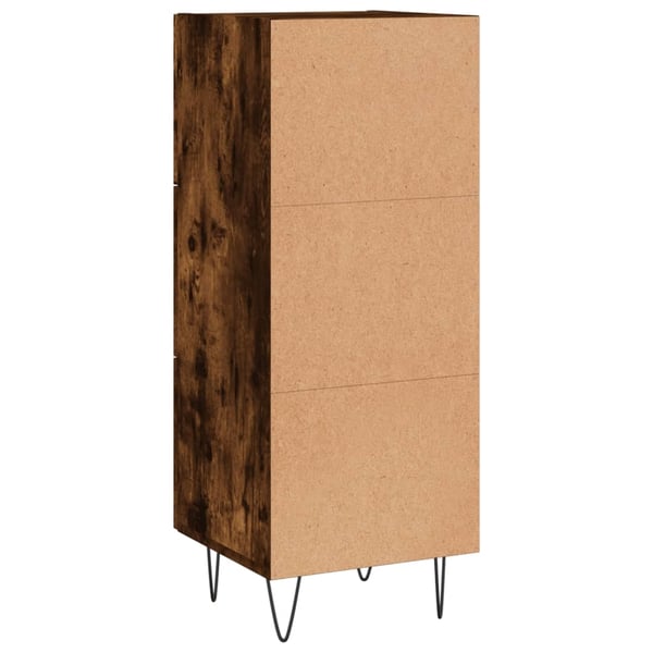 vidaXL Skjenk røkt eik 34,5x34x90 cm konstruert tre