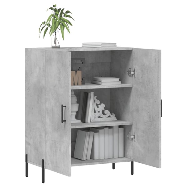 vidaXL Skjenk betonggrå 69,5x34x90 cm konstruert tre