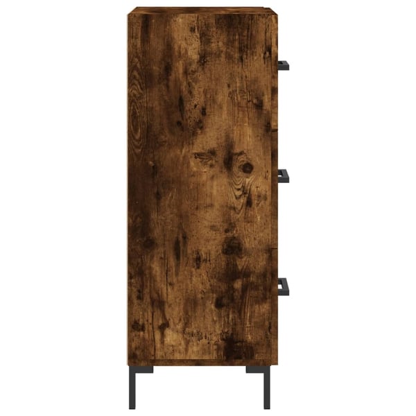 vidaXL skænk 34,5x34x90 cm konstrueret træ røget egetræsfarve