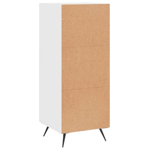 vidaXL Skjenk høyglans hvit 34,5x34x90 cm konstruert tre