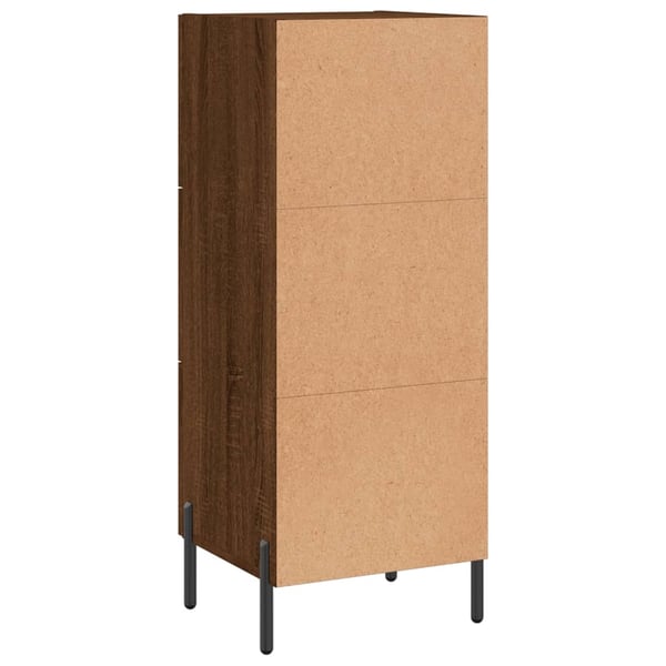 vidaXL Skjenk brun eik 34,5x34x90 cm konstruert tre