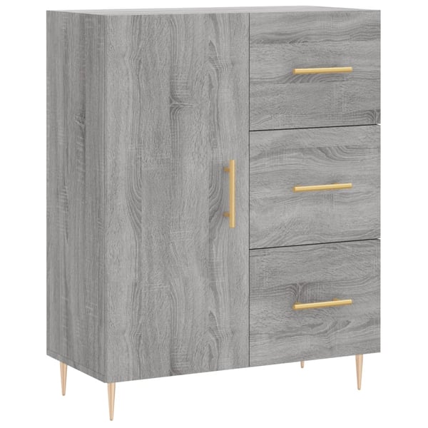vidaXL Skjenk grå sonoma 69,5x34x90 cm konstruert tre