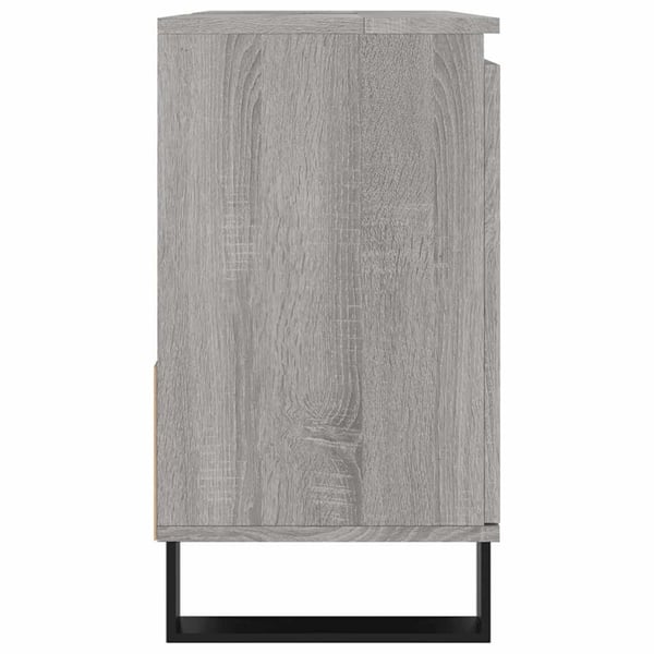 vidaXL badeværelsesskab 65x33x60 cm konstrueret træ grå sonoma-eg