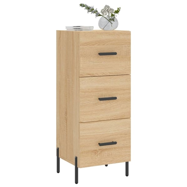 vidaXL Skjenk sonoma eik 34,5x34x90 cm konstruert tre