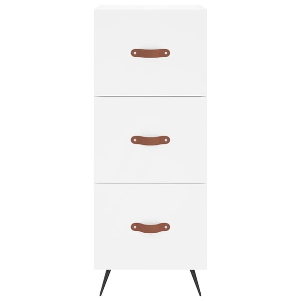vidaXL Skjenk hvit 34,5x34x90 cm konstruert tre